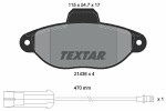 TEXTAR  Комплект тормозных колодок,  дисковый тормоз Q+ 2143603