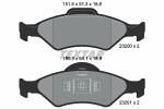 TEXTAR  Комплект тормозных колодок,  дисковый тормоз Q+ 2320001