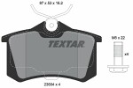 TEXTAR  Комплект тормозных колодок,  дисковый тормоз 2355406