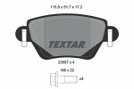 TEXTAR  Комплект тормозных колодок,  дисковый тормоз Q+ 2355701