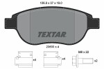TEXTAR  Комплект тормозных колодок,  дисковый тормоз Q+ 2360001
