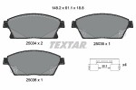 TEXTAR  Комплект тормозных колодок,  дисковый тормоз Q+ 2503401