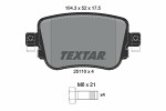 TEXTAR  Комплект тормозных колодок,  дисковый тормоз Q+ 2511001