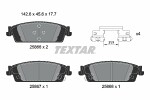 TEXTAR  Комплект тормозных колодок,  дисковый тормоз Q+ 2586601