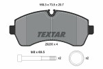 TEXTAR  Комплект тормозных колодок,  дисковый тормоз Q+ 2920006