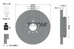TEXTAR  Тормозной диск PRO+ 92182525