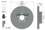 TEXTAR  Тормозной диск PRO+ 92264925