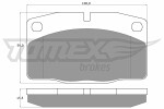 TOMEX Brakes  Комплект тормозных колодок,  дисковый тормоз TX 10-13
