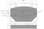 TOMEX Brakes  stabdžių trinkelių rinkinys, diskinis stabdys TX 10-31