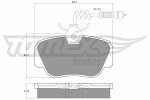 TOMEX Brakes  Комплект тормозных колодок,  дисковый тормоз TX 10-381