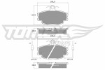 TOMEX Brakes  Piduriklotsi komplekt, ketaspidur TX 10-48