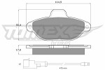 TOMEX Brakes  Комплект тормозных колодок,  дисковый тормоз TX 10-721