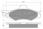 TOMEX Brakes  Комплект тормозных колодок,  дисковый тормоз TX 10-82