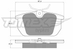 TOMEX Brakes  Комплект тормозных колодок,  дисковый тормоз TX 12-01