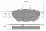 TOMEX Brakes  Комплект тормозных колодок,  дисковый тормоз TX 12-41