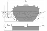 TOMEX Brakes  Brake Pad Set,  disc brake TX 12-70