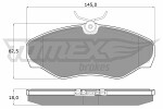 TOMEX Brakes  Комплект тормозных колодок,  дисковый тормоз TX 13-08
