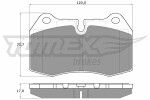 TOMEX Brakes  Комплект тормозных колодок,  дисковый тормоз TX 13-24