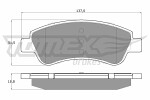 TOMEX Brakes  Brake Pad Set,  disc brake TX 14-64