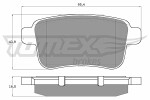 TOMEX Brakes  Brake Pad Set,  disc brake TX 15-85