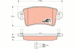 TRW  Комплект тормозных колодок, дисковый тормоз COTEC GDB1470
