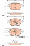 TRW  Комплект тормозных колодок,  дисковый тормоз COTEC GDB1807