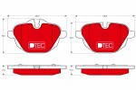 TRW  Комплект тормозных колодок,  дисковый тормоз DTEC COTEC GDB1840DTE