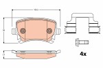 TRW  Комплект тормозных колодок,  дисковый тормоз GDB2083