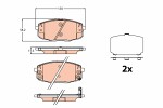 TRW  Комплект тормозных колодок,  дисковый тормоз GDB2192