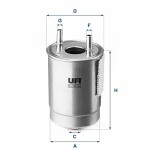 UFI  Топливный фильтр 24.147.00