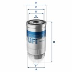 UFI  Топливный фильтр 24.379.01