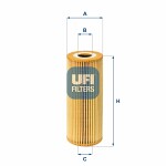 UFI  alyvos filtras 25.011.00