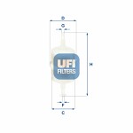 UFI  Топливный фильтр 31.012.00