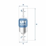 UFI  Топливный фильтр 31.844.00