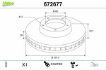 VALEO Brake Disc COATED 672677