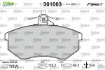 VALEO  Комплект тормозных колодок,  дисковый тормоз FIRST 301003