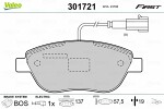 VALEO  Комплект тормозных колодок,  дисковый тормоз FIRST 301721