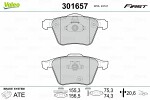 VALEO  Brake Pad Set,  disc brake FIRST 301657