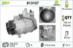  Kompressor, kliimaseade VALEO ORIGINS NEW OE TECHNOLOGY 12V 813157
