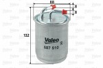VALEO  Топливный фильтр 587510