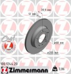 ZIMMERMANN  Тормозной диск COAT Z 100.1244.20