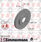 ZIMMERMANN  Brake Disc COAT Z 100.1246.20