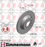 ZIMMERMANN  Brake Disc COAT Z 100.3315.20