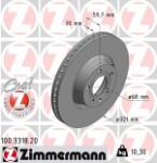 ZIMMERMANN  Тормозной диск COAT Z 100.3318.20