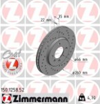 ZIMMERMANN  Тормозной диск SPORT Z 150.1258.52