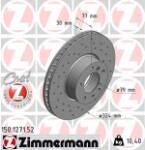 ZIMMERMANN  Brake Disc SPORT BRAKE DISC Z 150.1271.52
