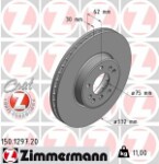 ZIMMERMANN  Bremžu diski COAT Z 150.1297.20