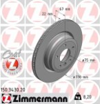 ZIMMERMANN  Тормозной диск COAT Z 150.3430.20