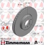 ZIMMERMANN  Bremžu diski COAT Z 150.3449.20