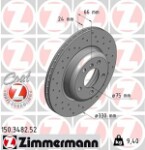ZIMMERMANN  stabdžių diskas SPORT Z 150.3482.52